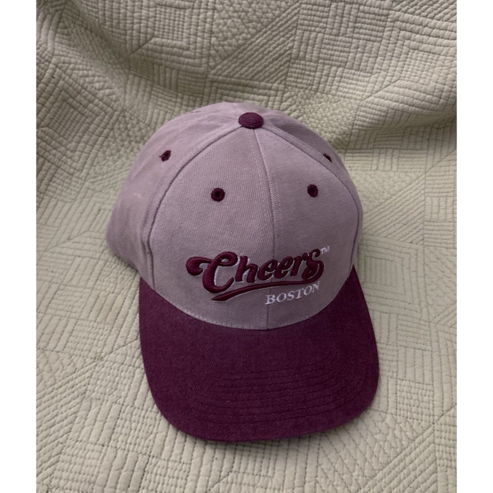 Cheers Boston TV Show Embroidered Burgundy Ivory Adjustable Baseball Cap